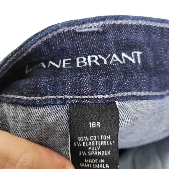 Lane Bryant Signature Fit Straight Mid Rise Dark Wash Jean Size 16R - Picture 9 of 10